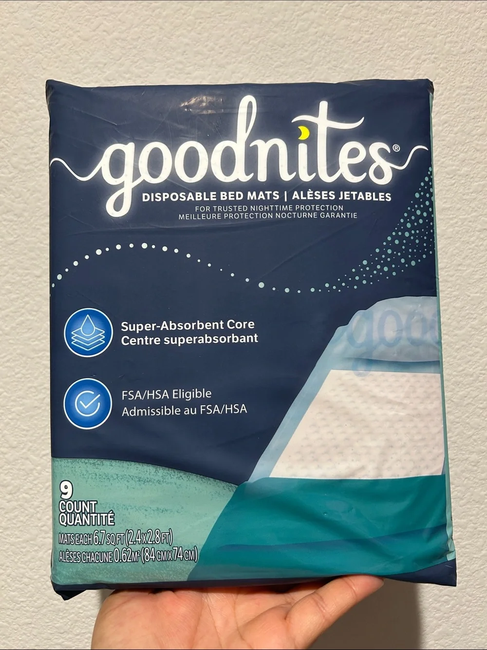Goodnites Disposable Bed Mats 9 Count